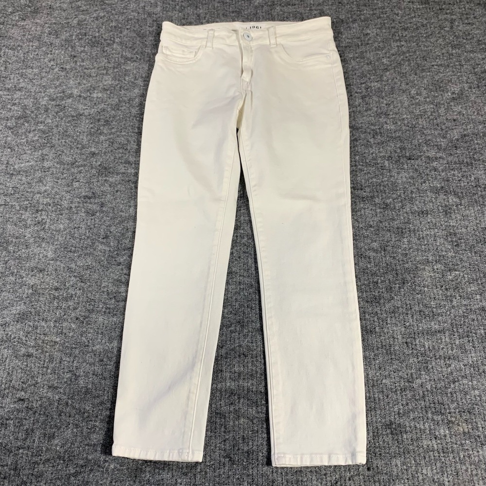 DL1961‎ Florence Jeans Womens 27 White Instasculpt Cropped Skinny Stretch Denim
